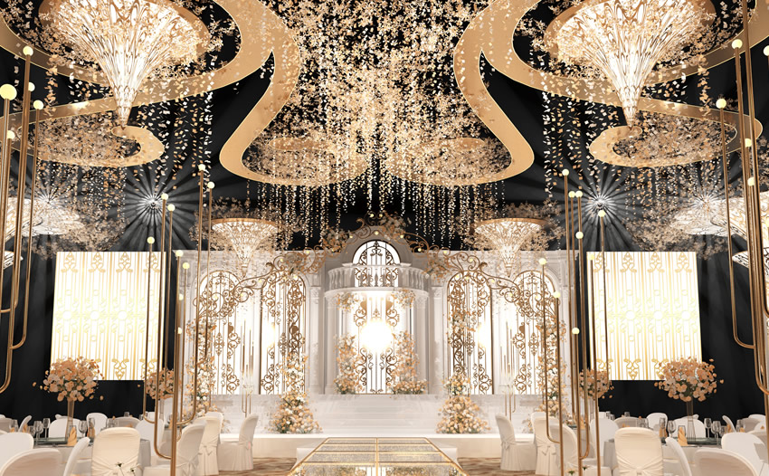 汉滨花木兰喜事汇金色大厅效果展示